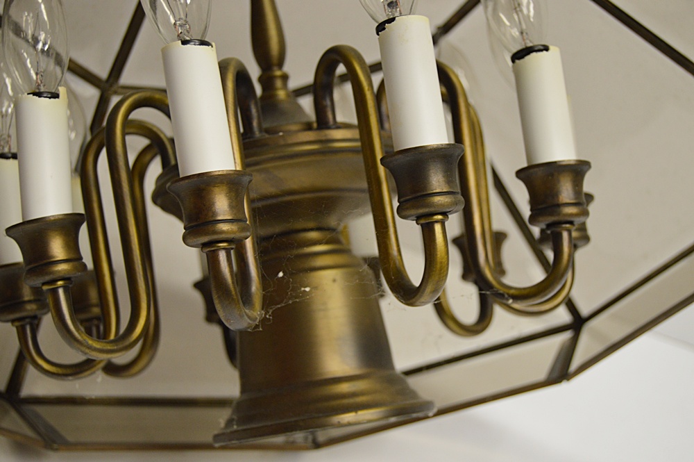 Paneled Glass Chandelier