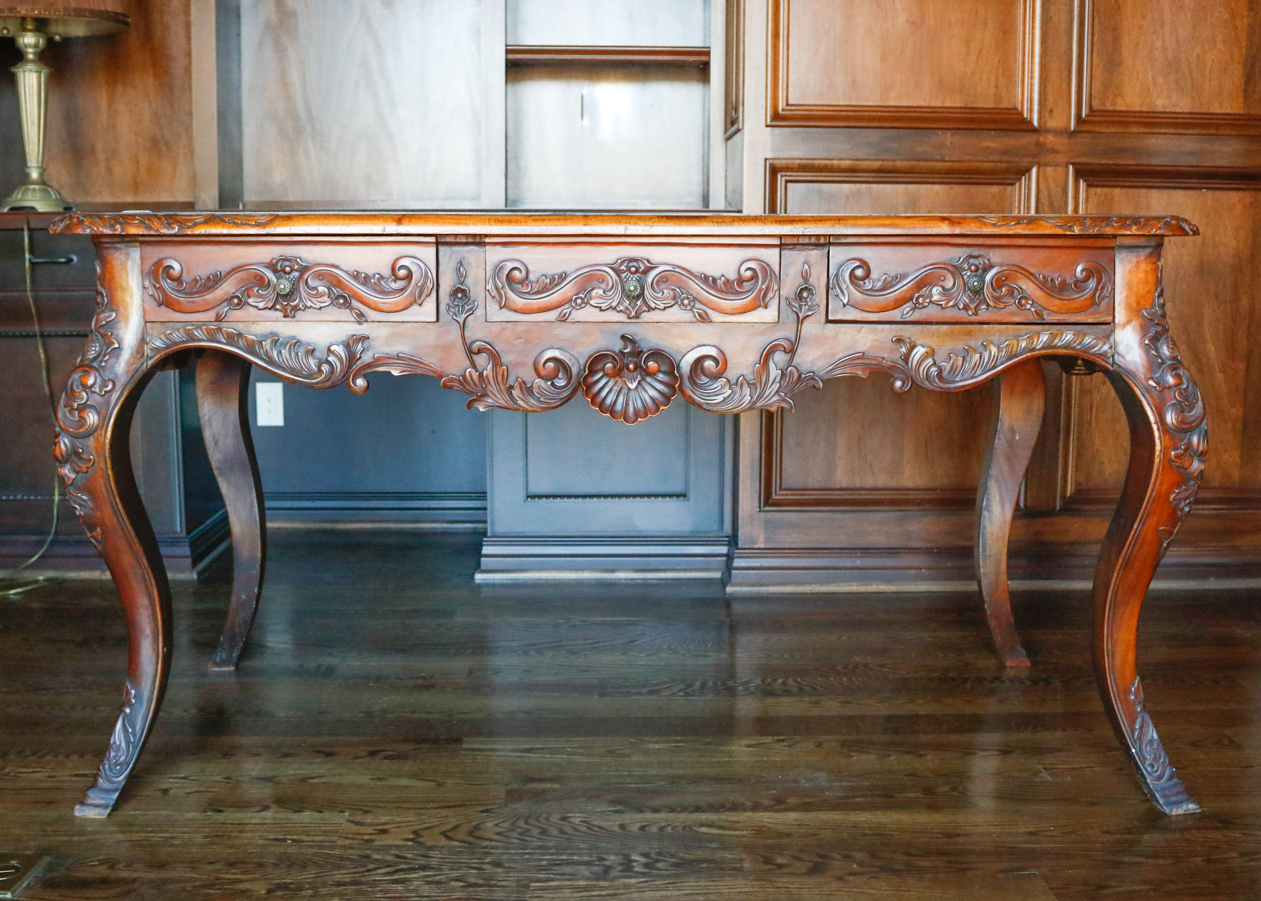 Louis XV Baroque Style Bureau Plat