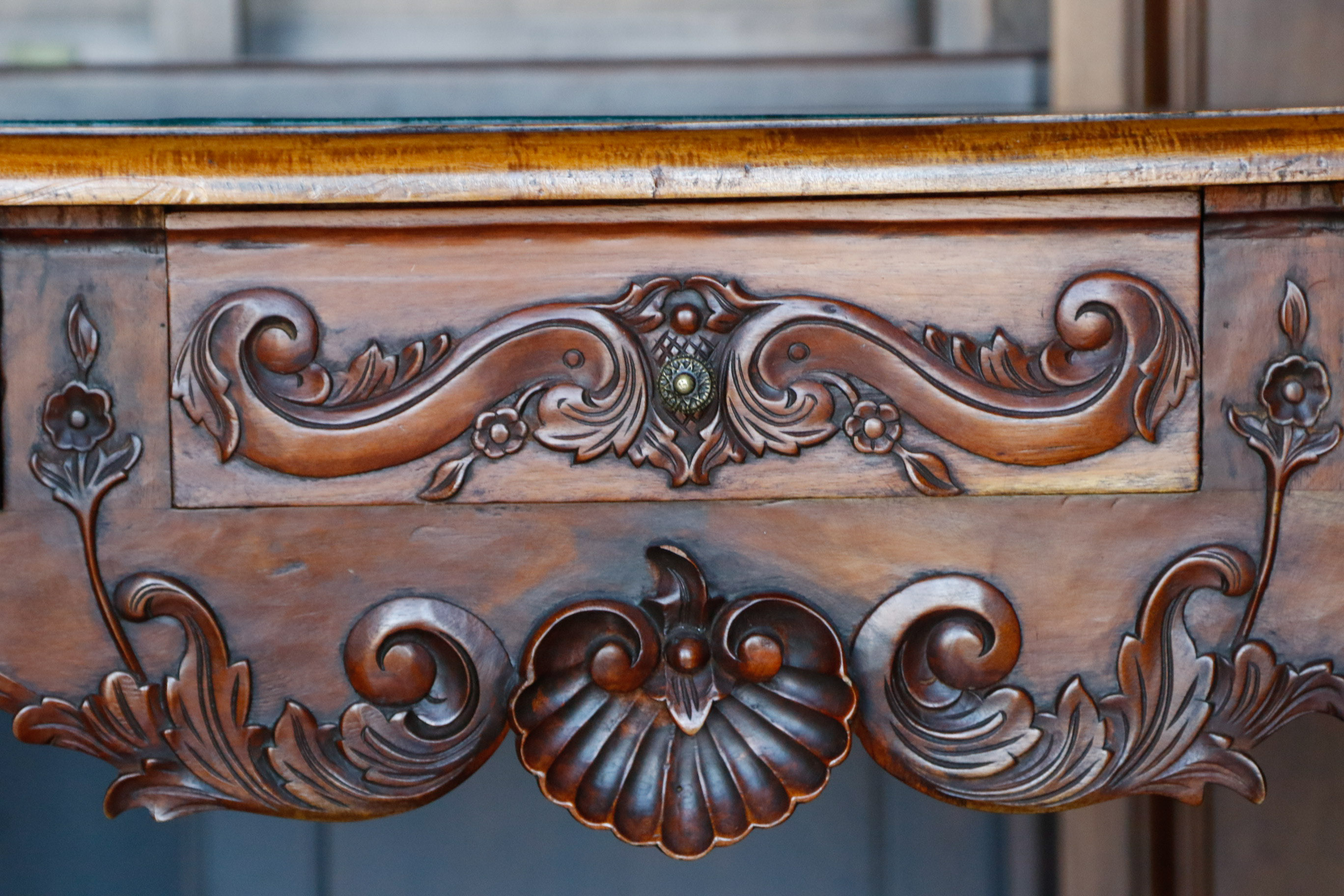 Louis XV Baroque Style Bureau Plat