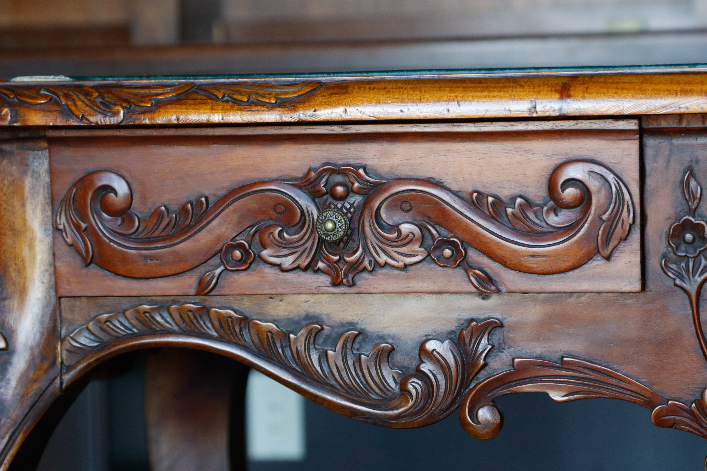 Louis XV Baroque Style Bureau Plat