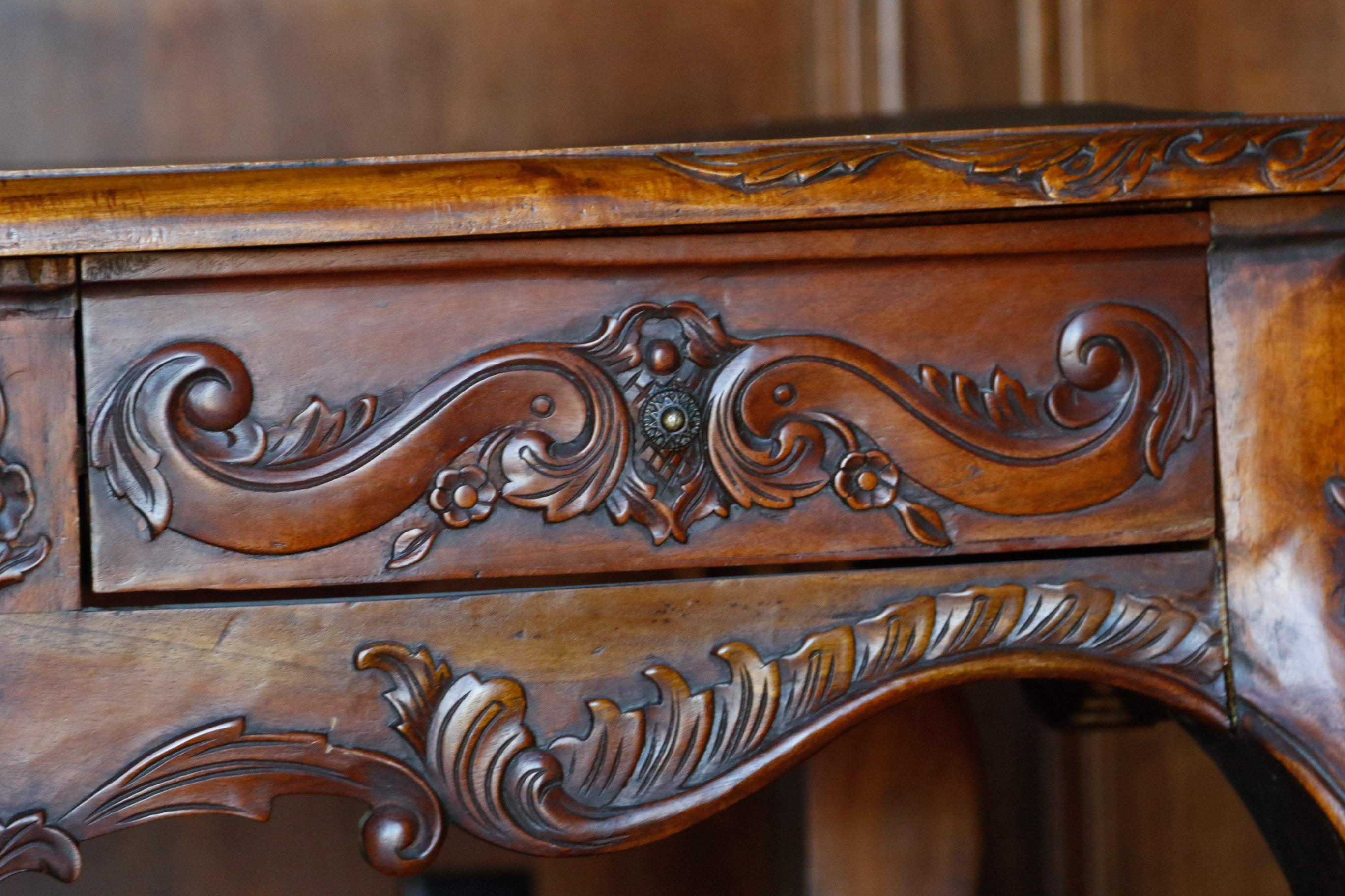 Louis XV Baroque Style Bureau Plat