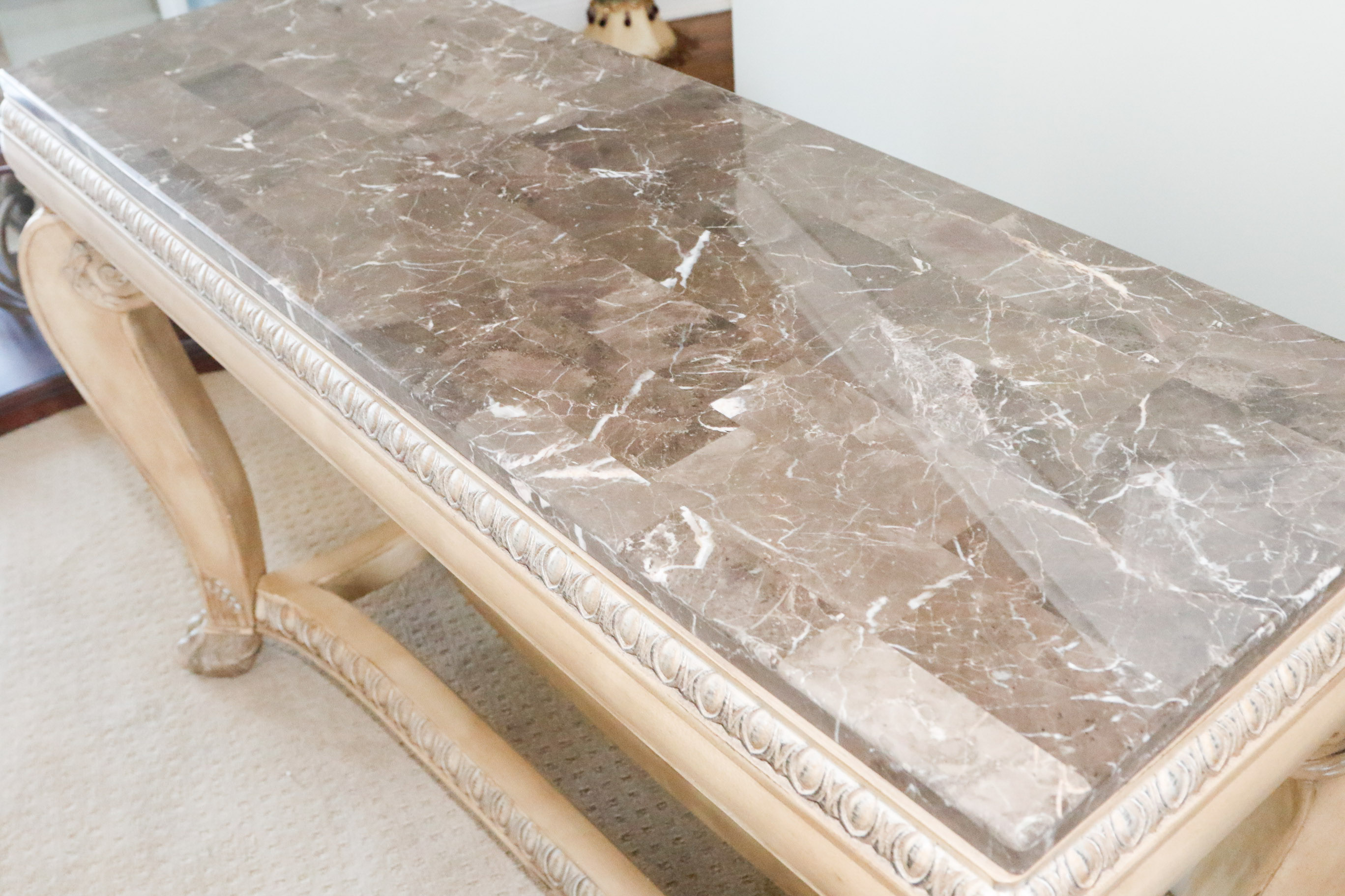 Marble Top Sofa Table