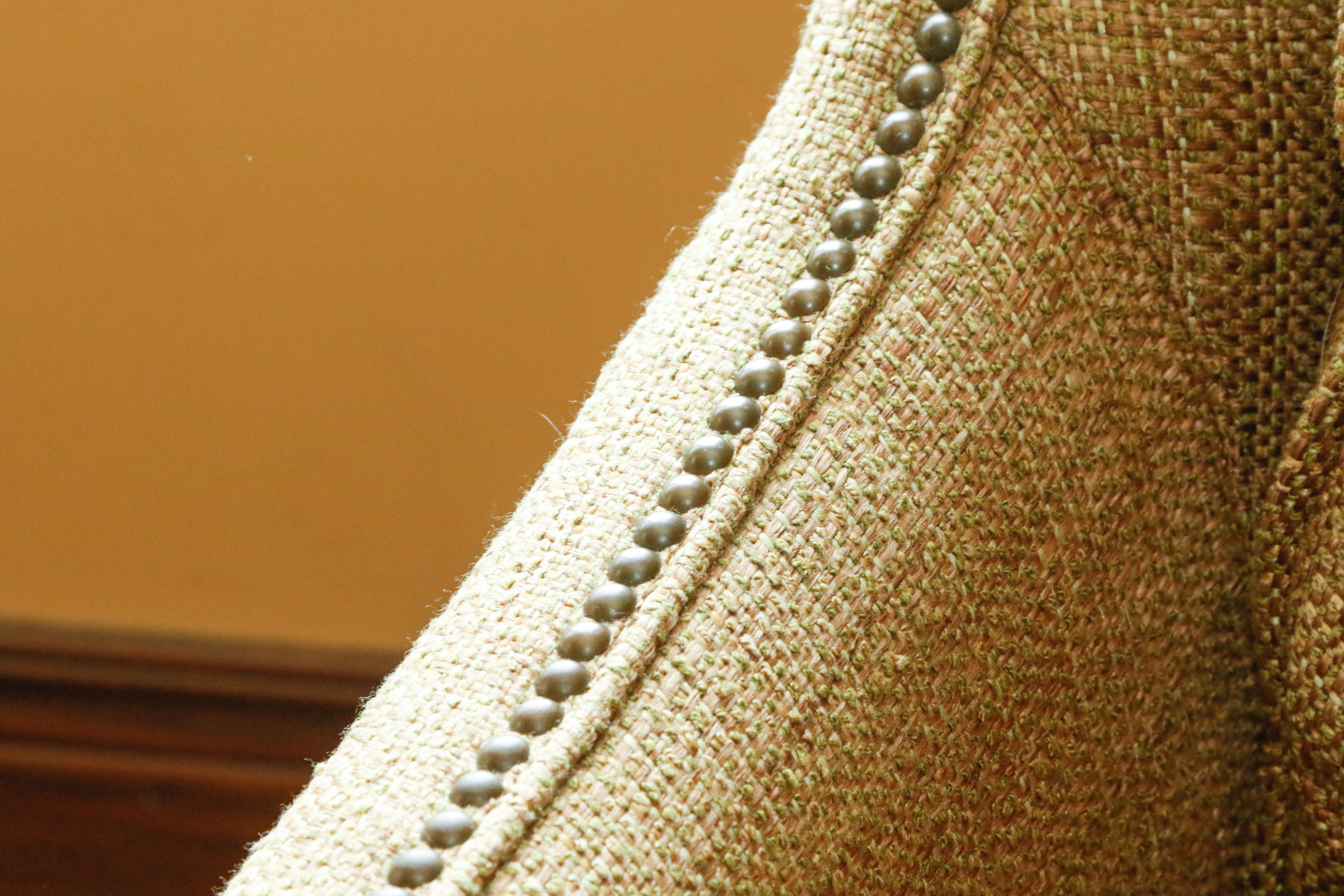 Sage Armchairs with Nailhead Detail