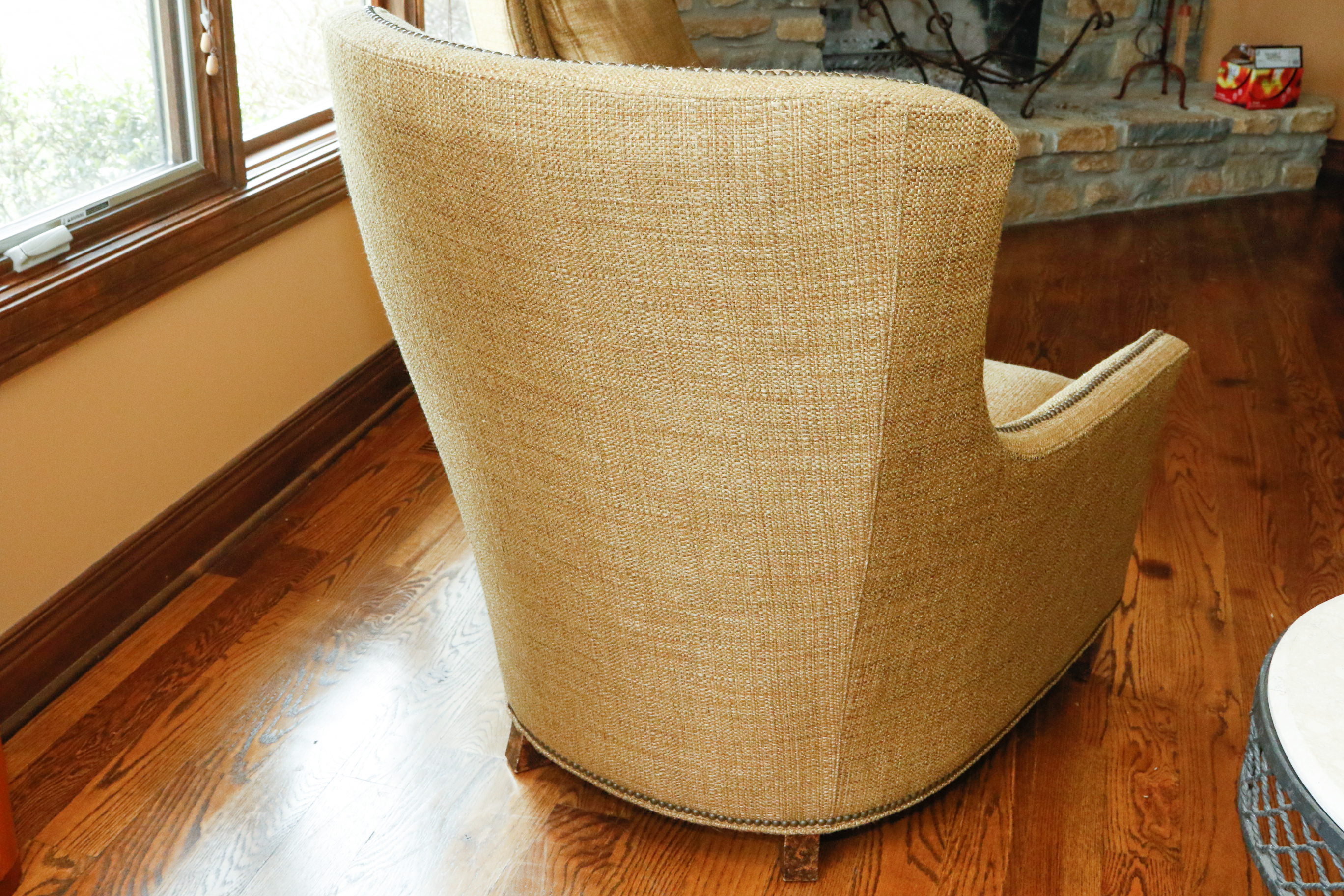 Sage Armchairs with Nailhead Detail