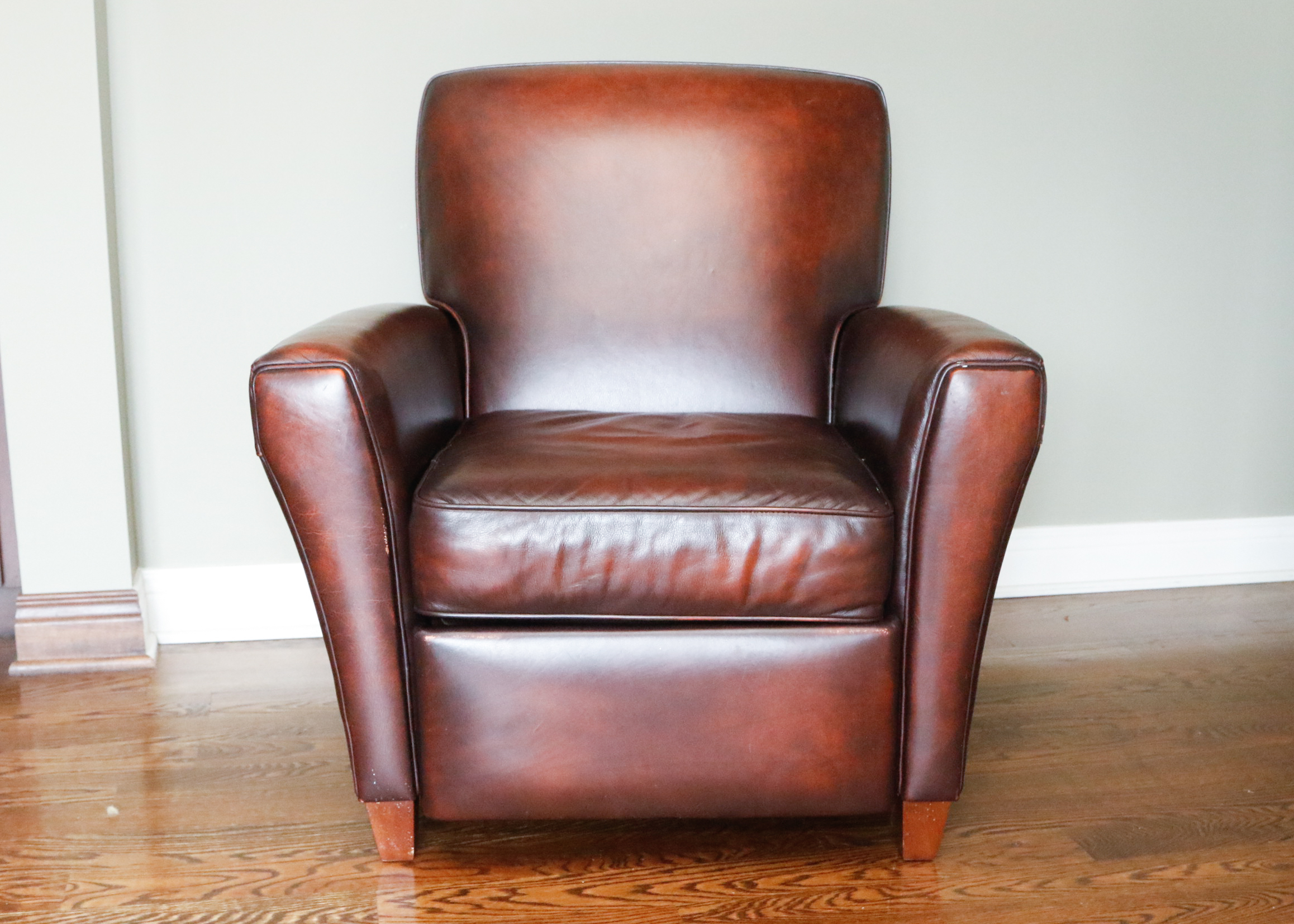 Leather Reclining Club Chair