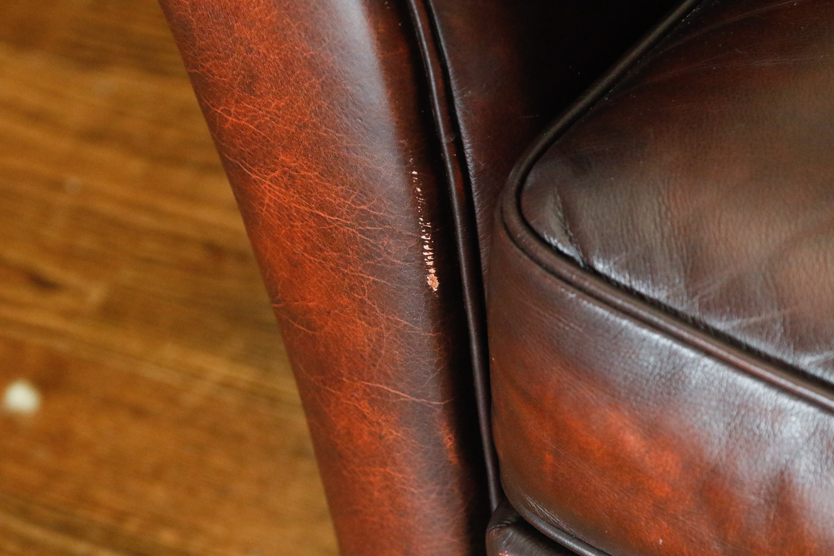 Leather Reclining Club Chair