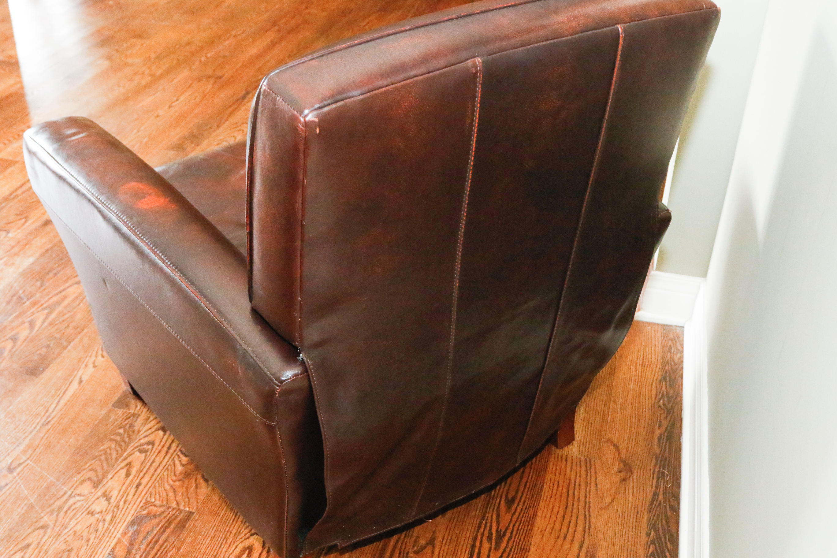 Leather Reclining Club Chair