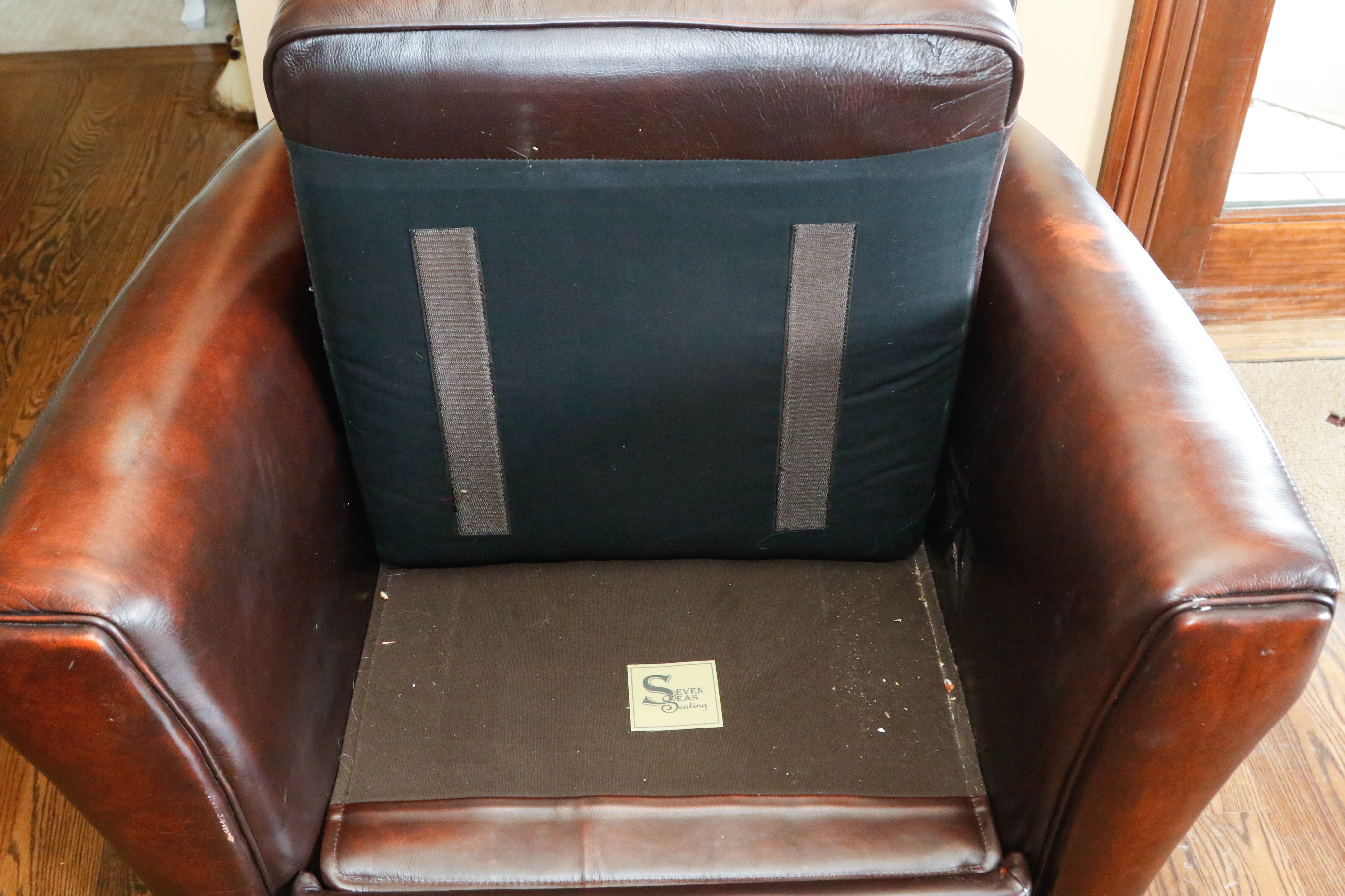 Leather Reclining Club Chair