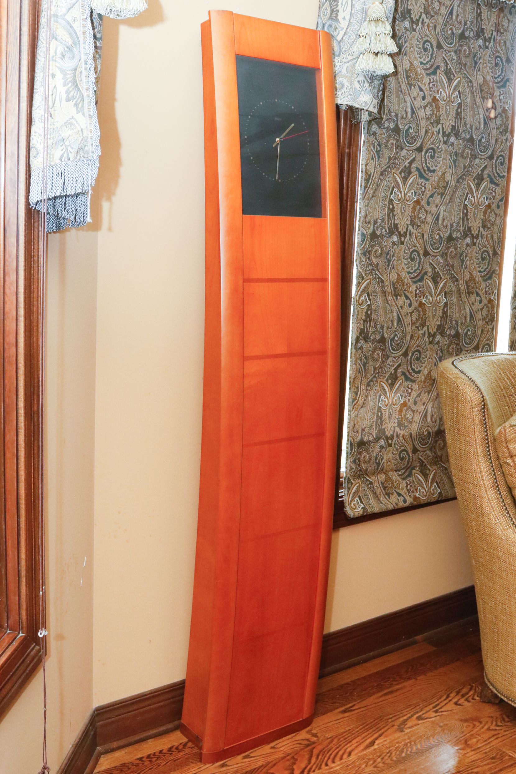 Kieninger Modernist Cherry Floor Clock