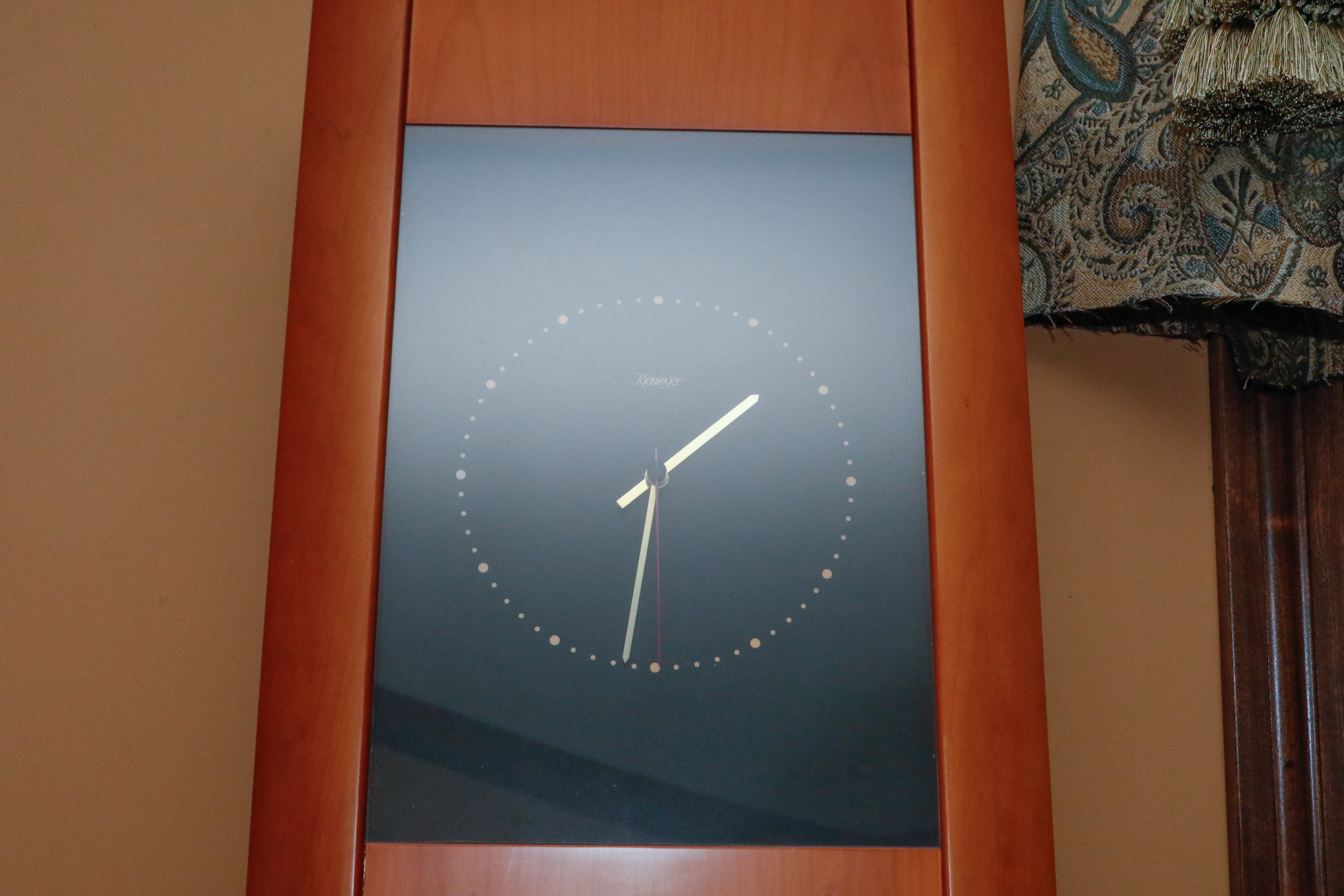 Kieninger Modernist Cherry Floor Clock