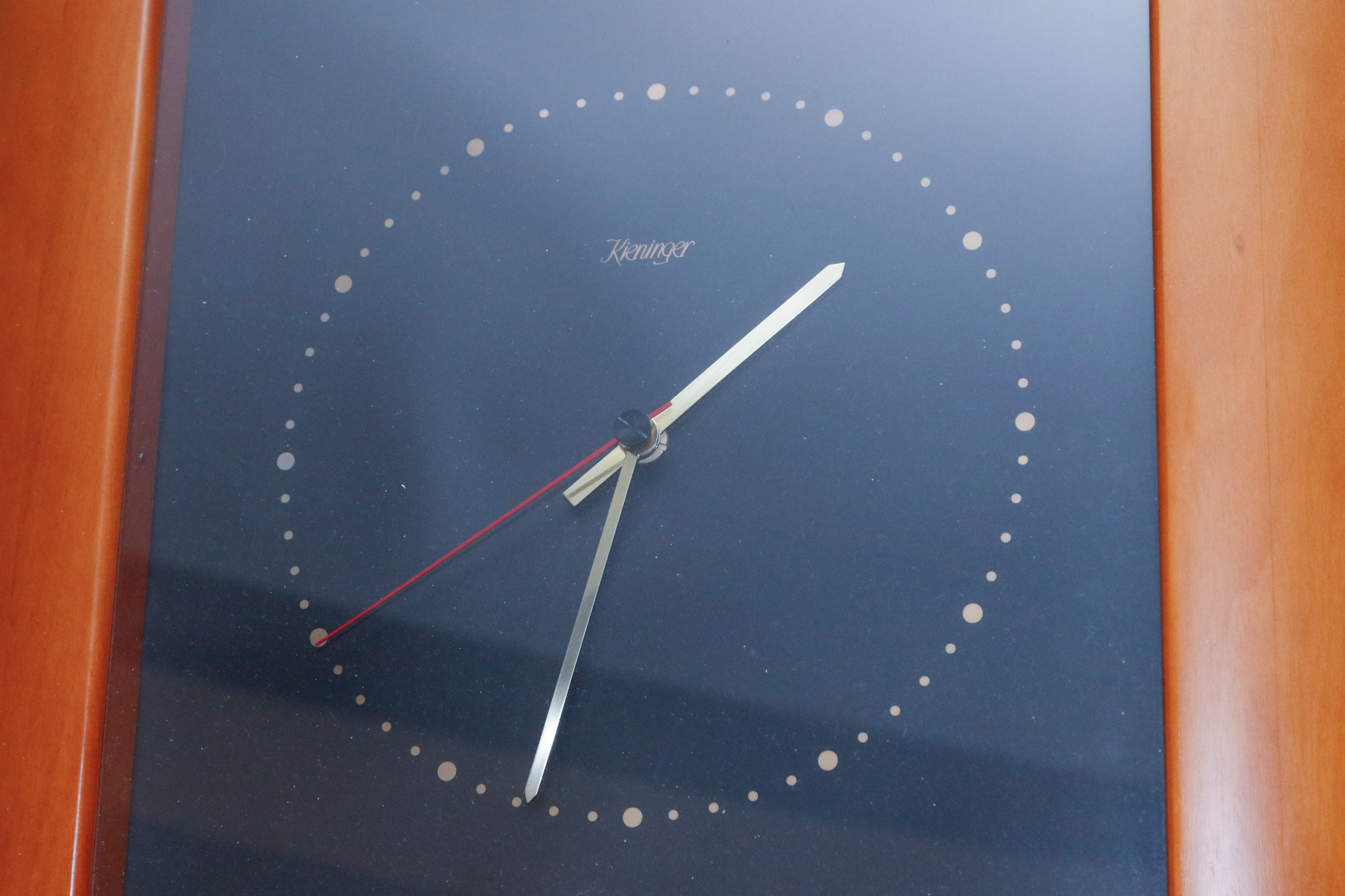 Kieninger Modernist Cherry Floor Clock