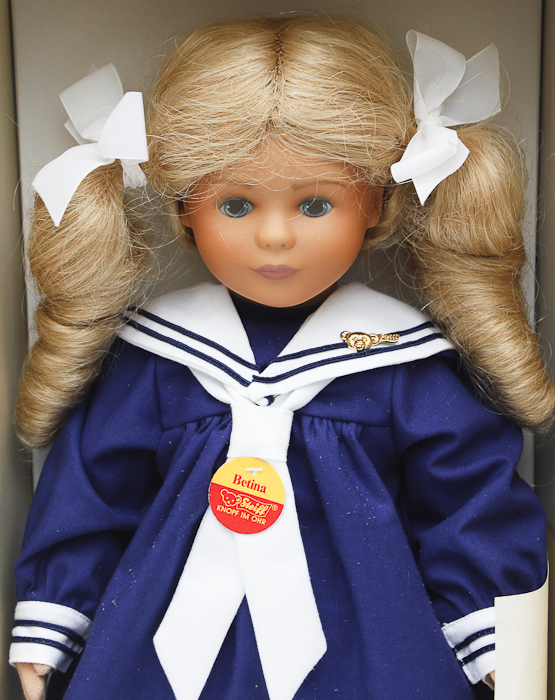 Vintage Blue Sailor Girl Margarete Steiff Puppe Doll