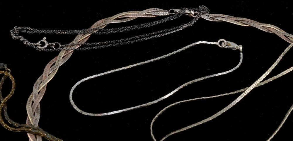 Sterling Silver Necklaces and Bracelet