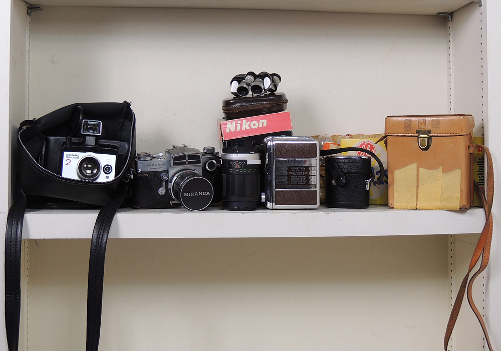 Vintage Cameras, Lens and Mini Binoculars