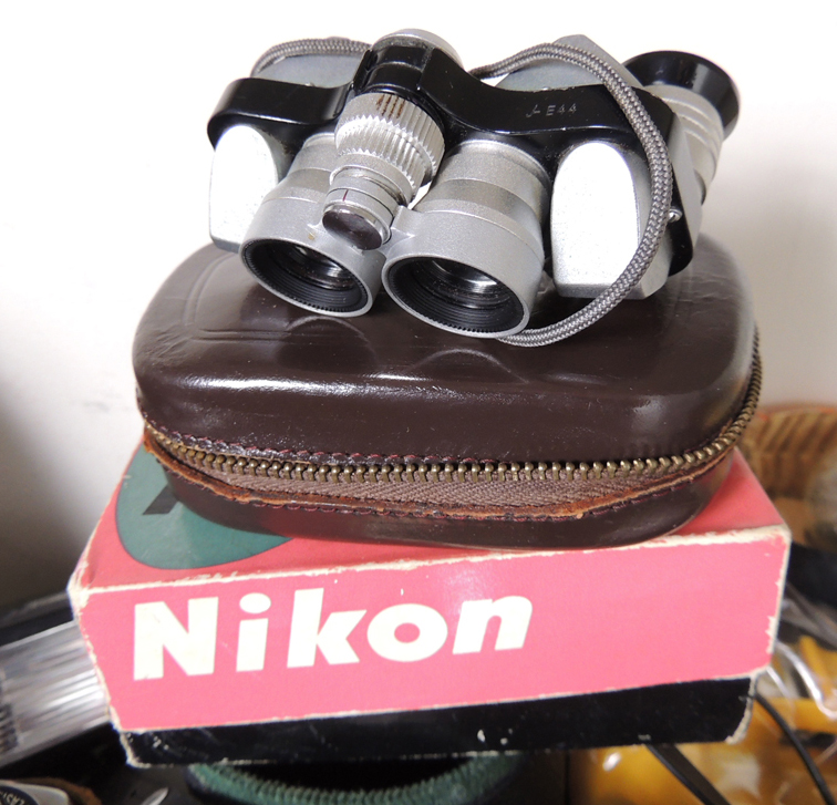 Vintage Cameras, Lens and Mini Binoculars