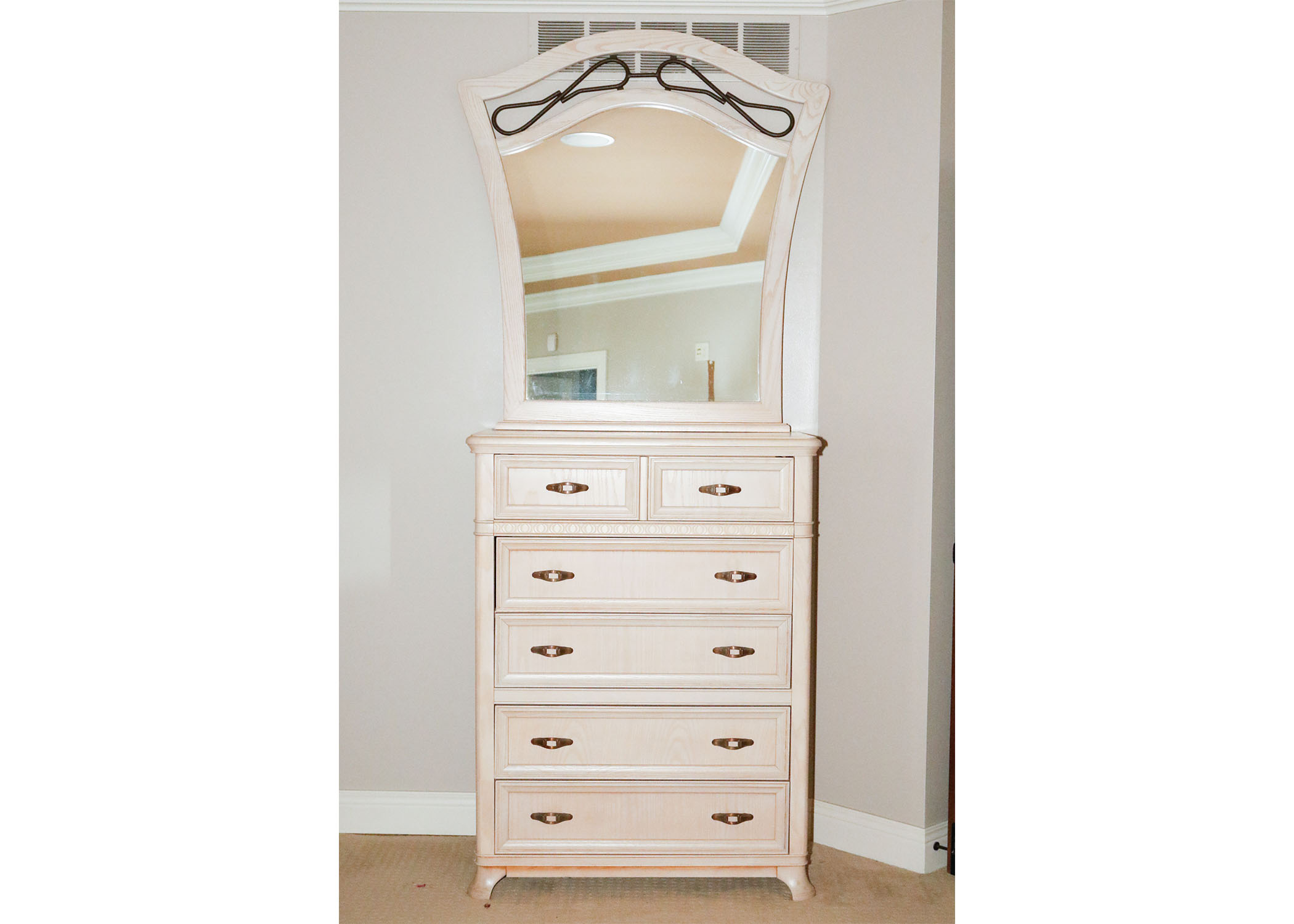 Bassett Furniture Highboy with Mirror