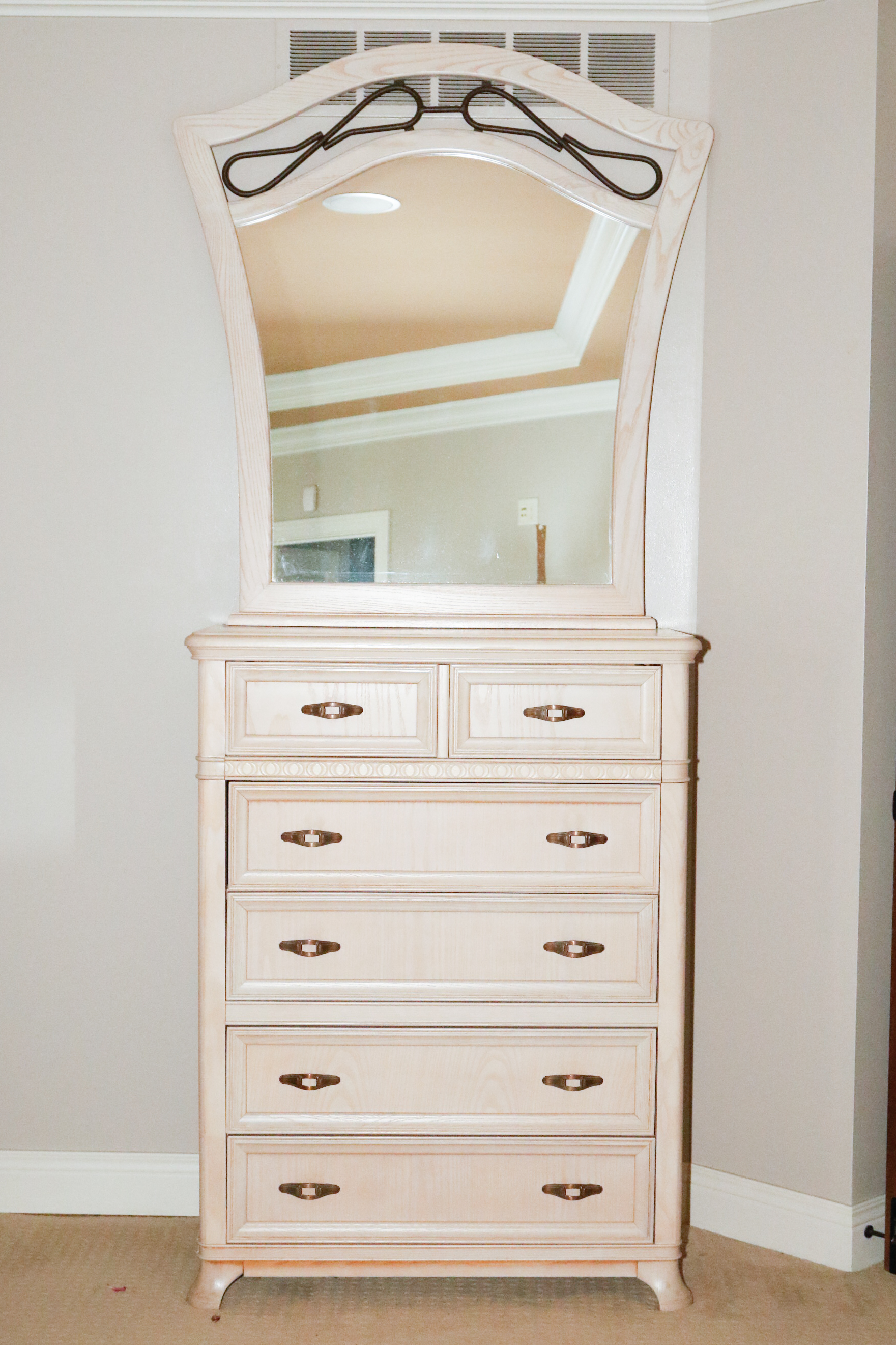 Bassett Furniture Highboy with Mirror