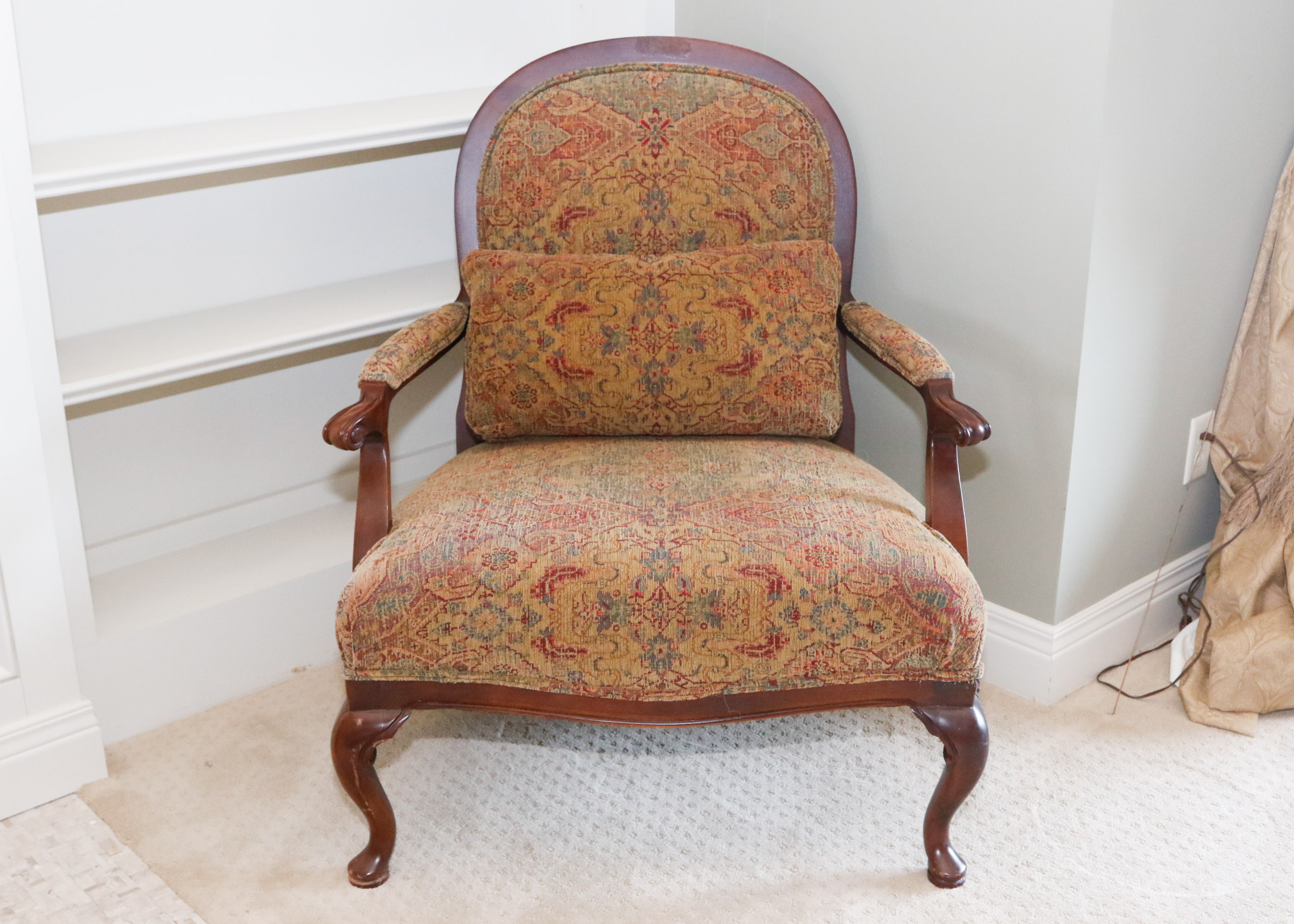 Upholstered Mahogany Chauffeuse