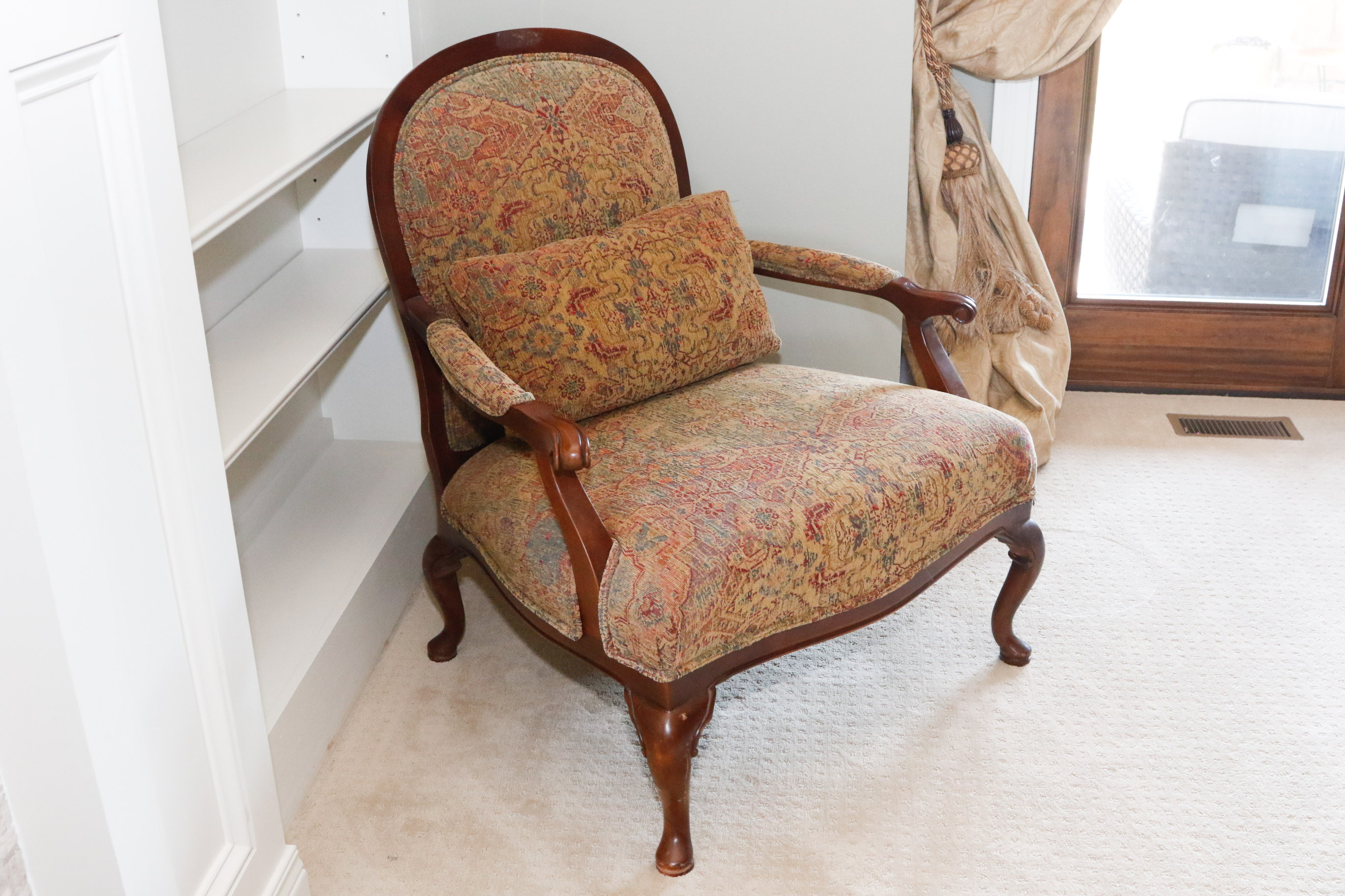 Upholstered Mahogany Chauffeuse