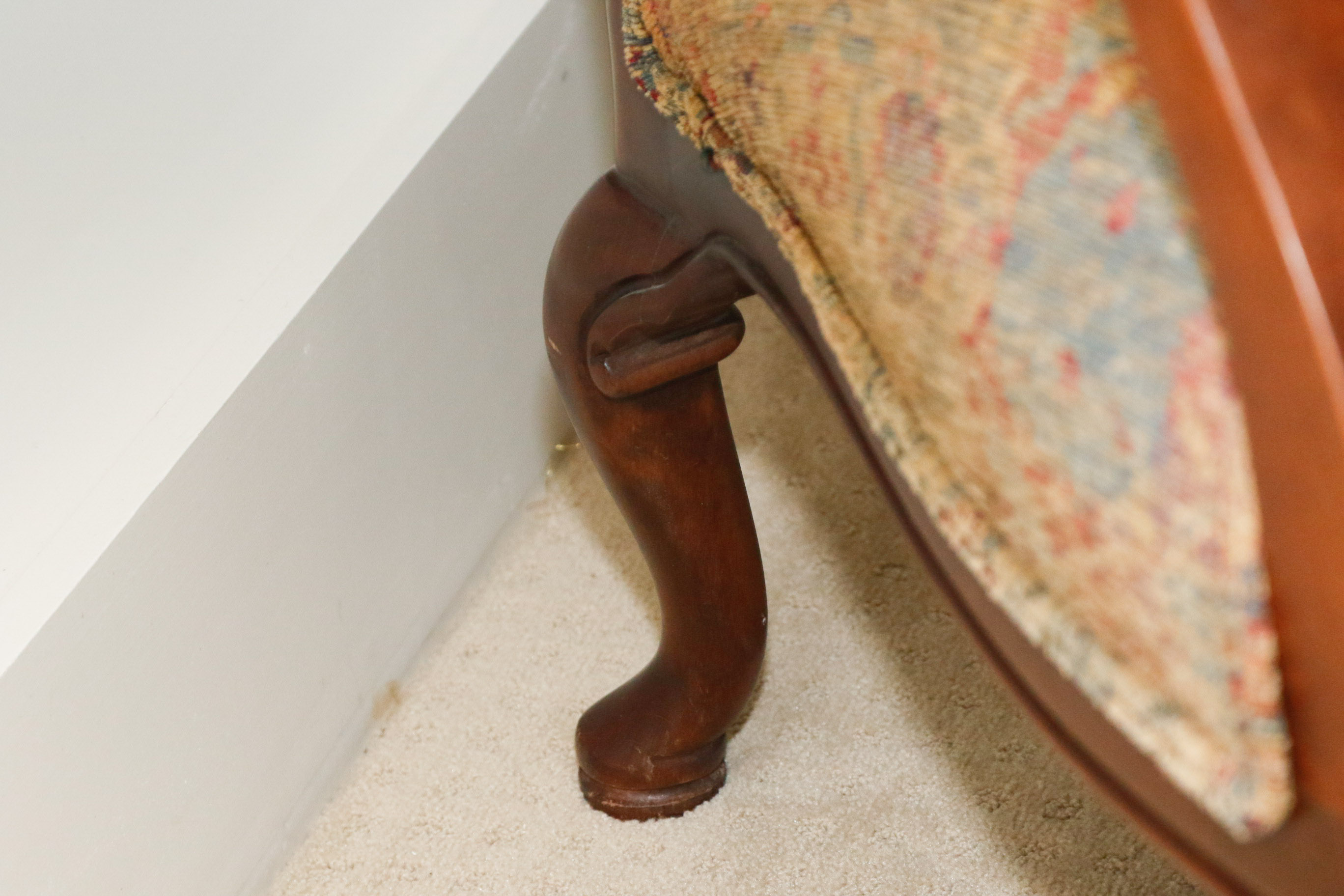 Upholstered Mahogany Chauffeuse