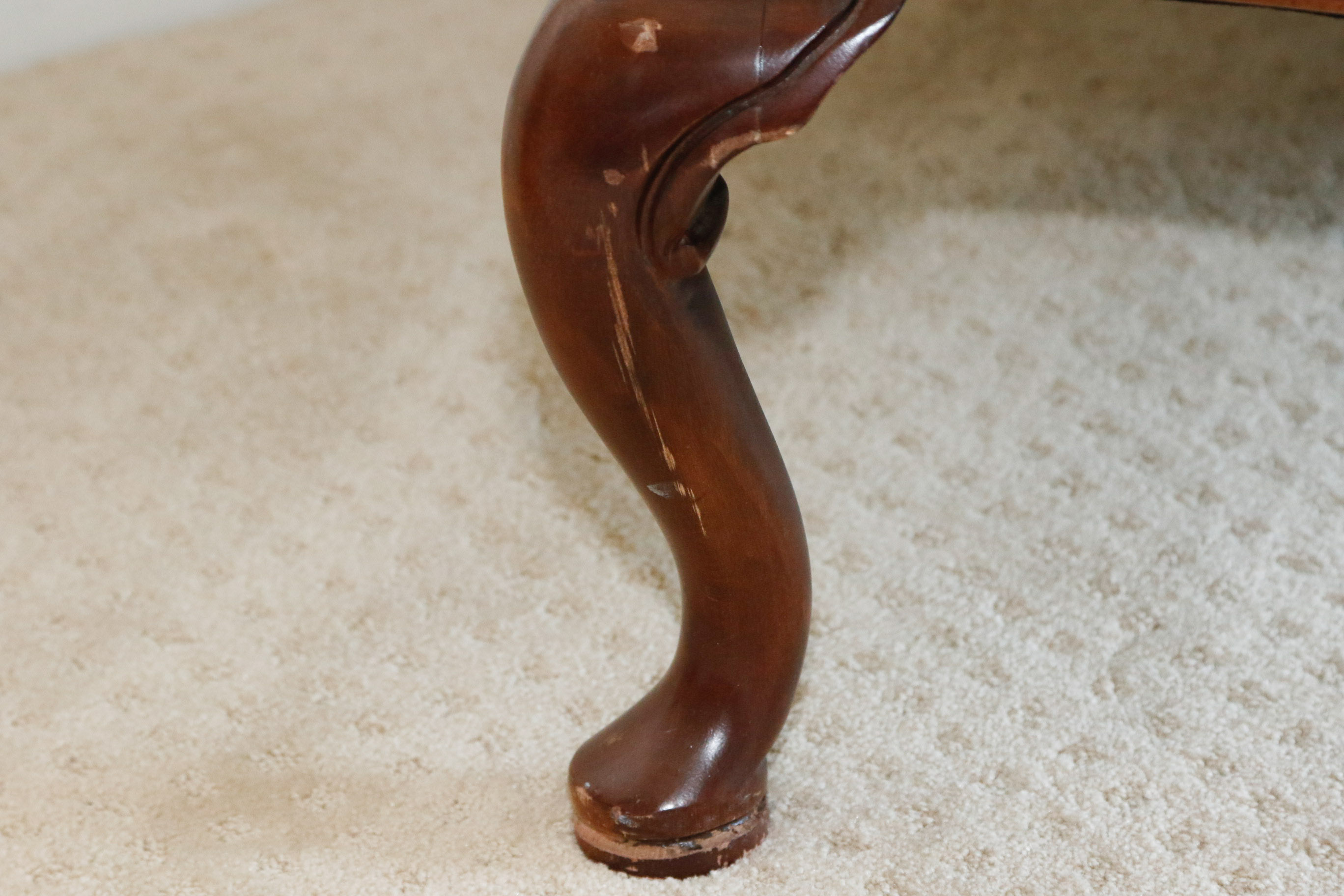 Upholstered Mahogany Chauffeuse