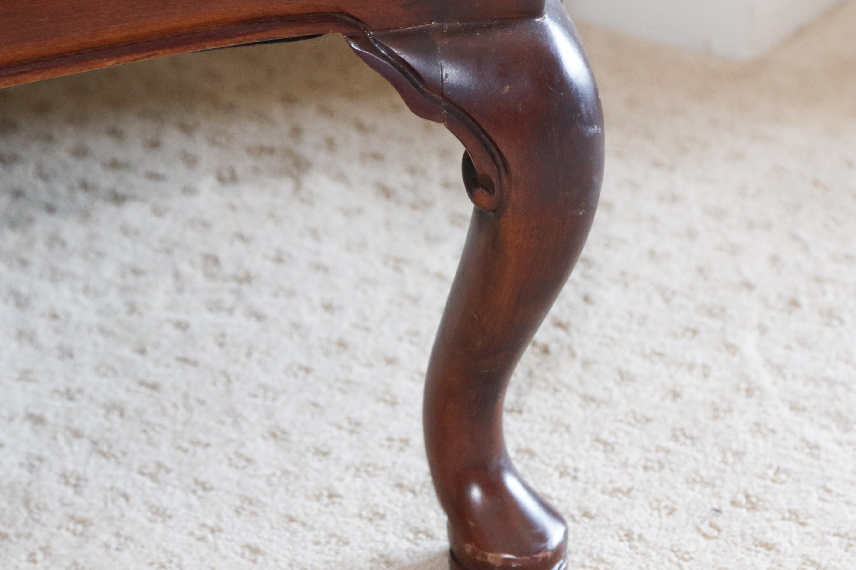 Upholstered Mahogany Chauffeuse