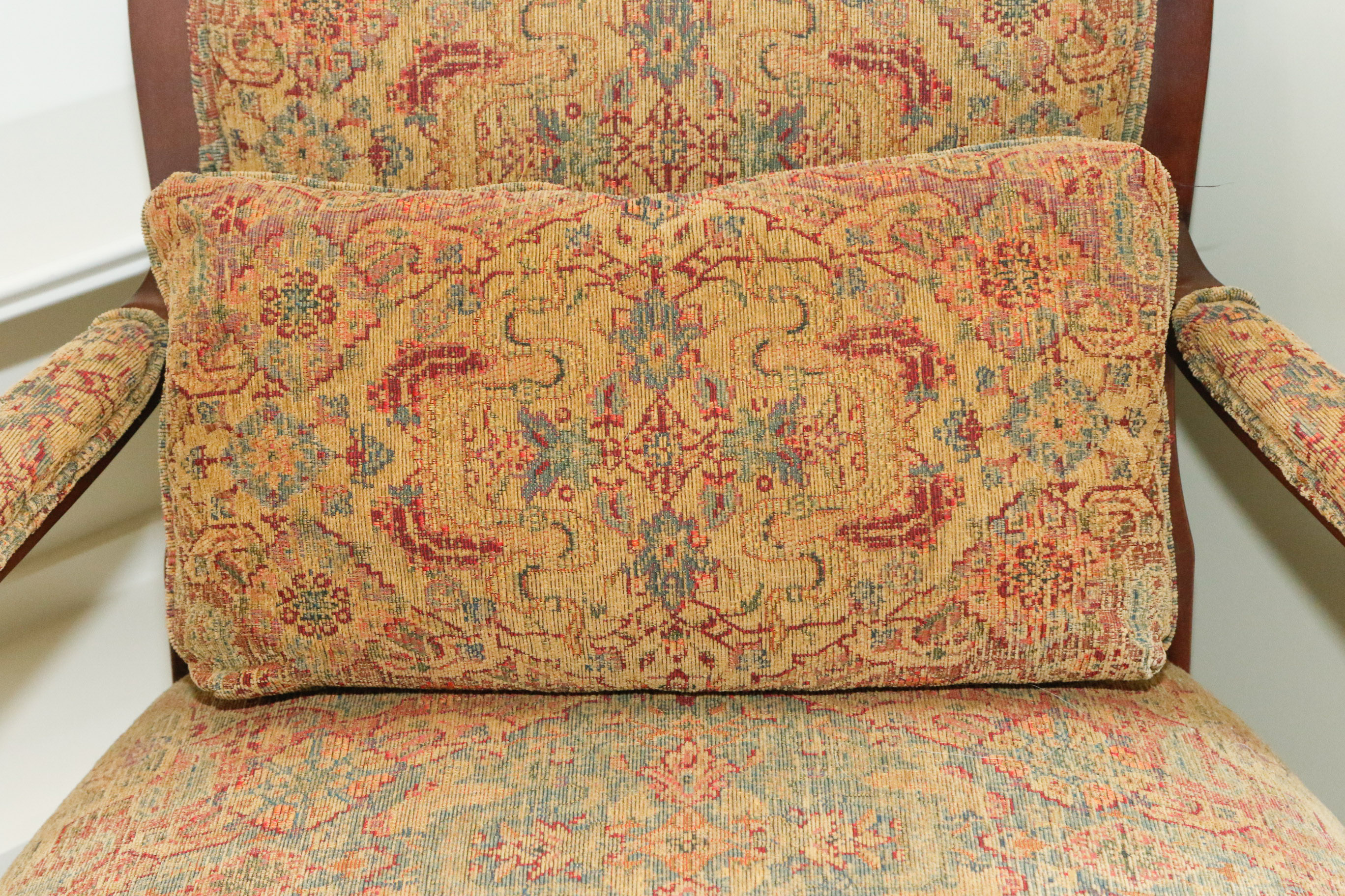 Upholstered Mahogany Chauffeuse