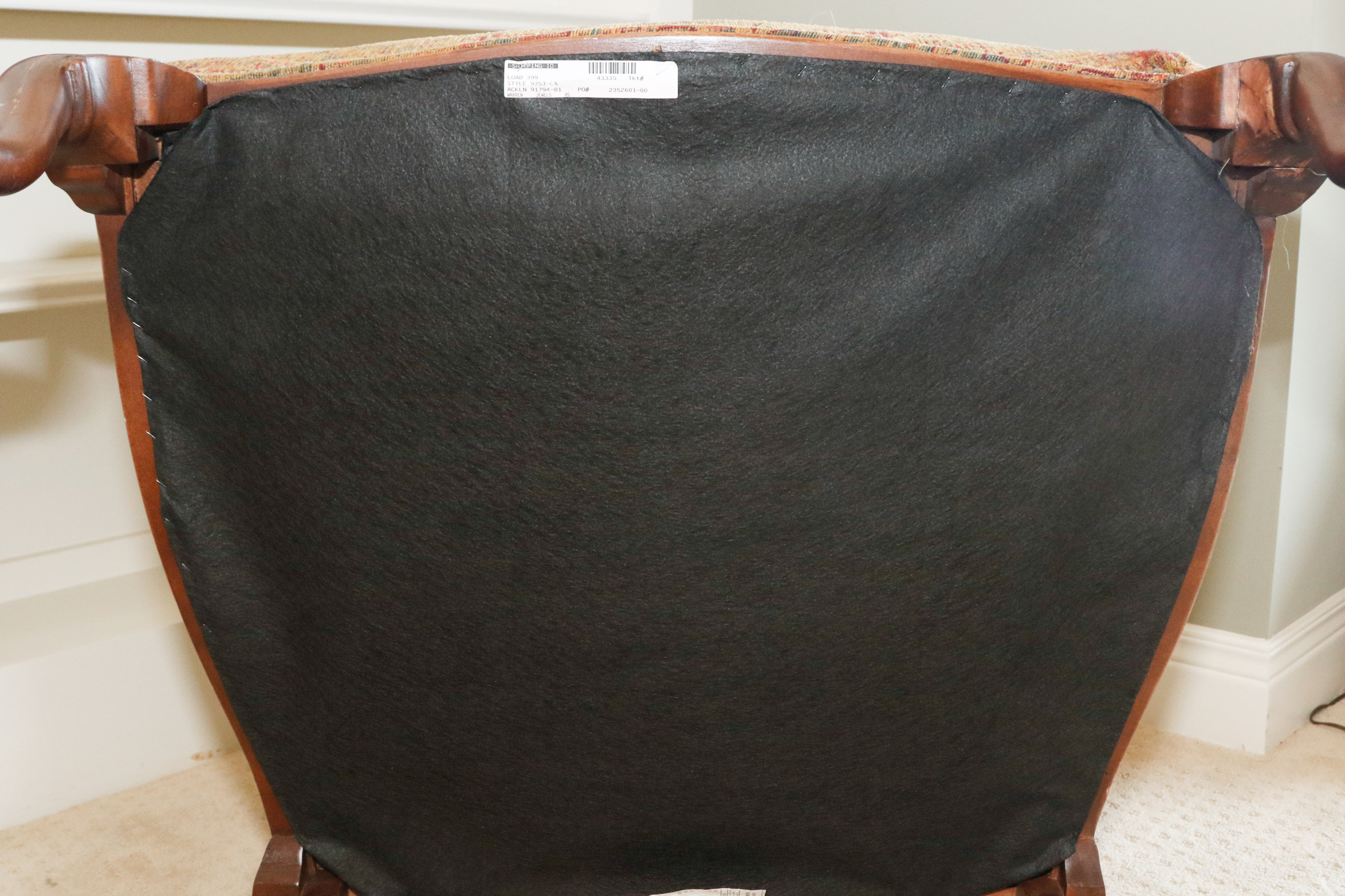 Upholstered Mahogany Chauffeuse