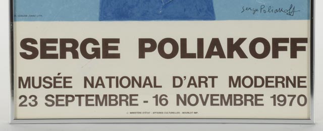 Serge Poliakoff 1970 Exhibition Poster