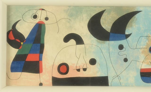 Joan Miró Mixed Media Print "Sur Quatre Murs"