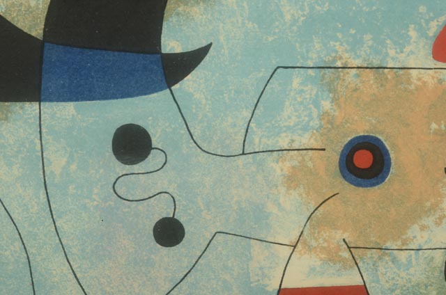 Joan Miró Mixed Media Print "Sur Quatre Murs"