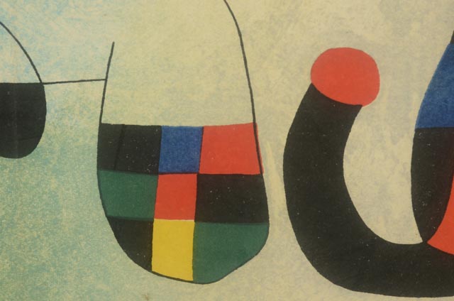 Joan Miró Mixed Media Print "Sur Quatre Murs"