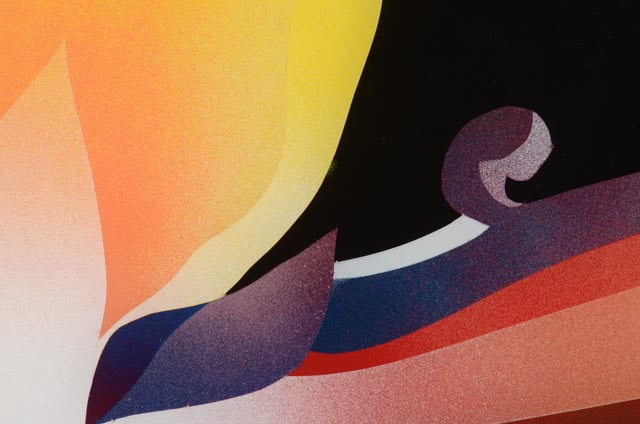 Ned Mou Hou Vintage Mixed Media Print "Bird of Paradise"