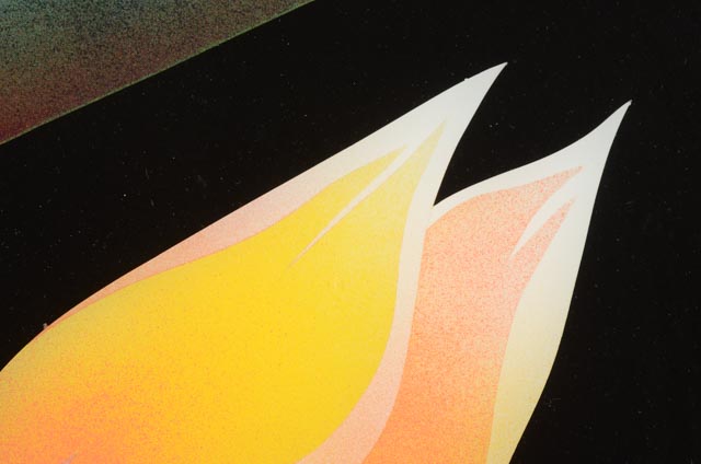 Ned Mou Hou Vintage Mixed Media Print "Bird of Paradise"