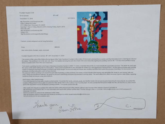 Tom Lohre Original Oil on Canvas "Fountain Square ILVIII"