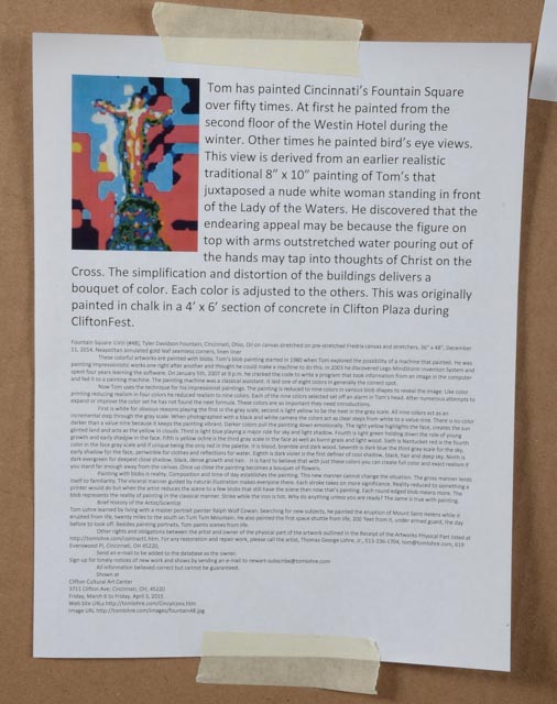 Tom Lohre Original Oil on Canvas "Fountain Square ILVIII"