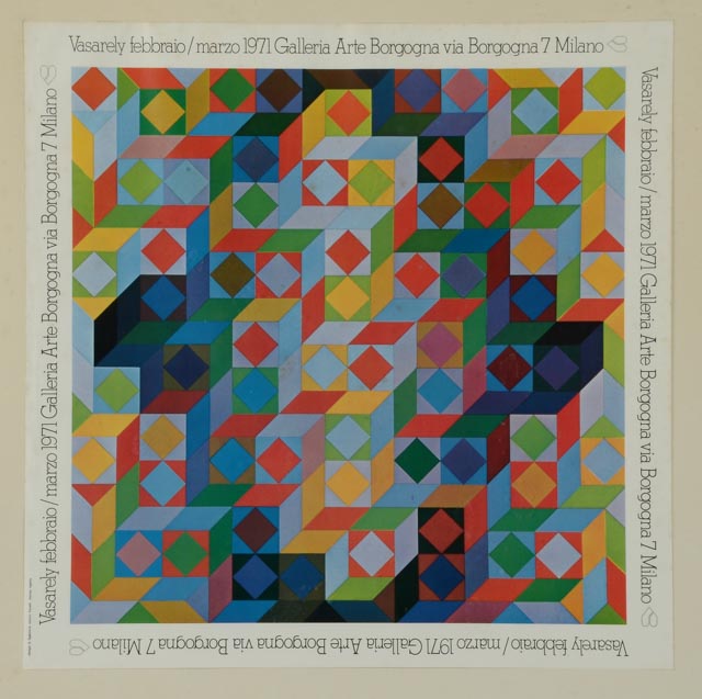 Vasarely Offset Lithograph Exhibition Poster