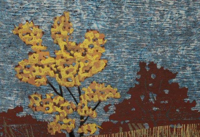 James Kirby Color Woodcut Print "Pathway"