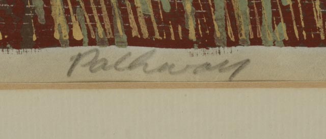 James Kirby Color Woodcut Print "Pathway"