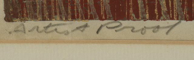 James Kirby Color Woodcut Print "Pathway"