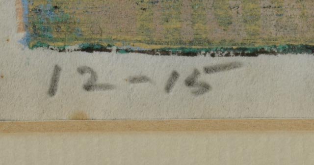 James Kirby Color Woodcut Print "Fields Near Frentress"