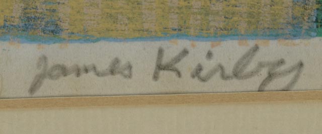 James Kirby Color Woodcut Print "Fields Near Frentress"