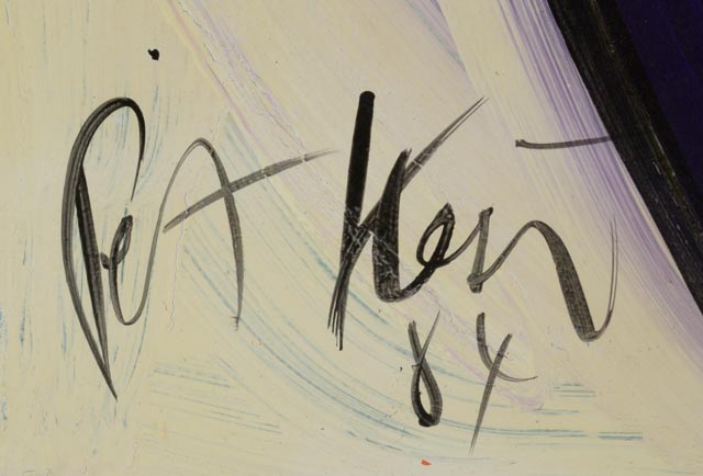 Peter Keil Original Abstract Oil on Board "Playing Ball"