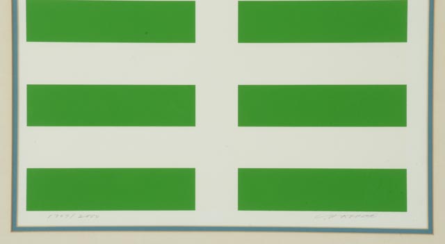 Charley Harper Signed LE Serigraph "Bluebirds in the Bluegrass"