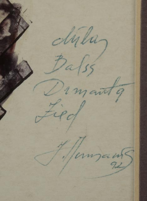 Original Ink Drawing of Figures