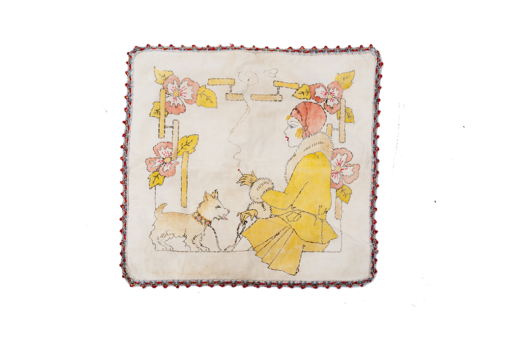 Vintage Hand-Embroidered Pillow Case