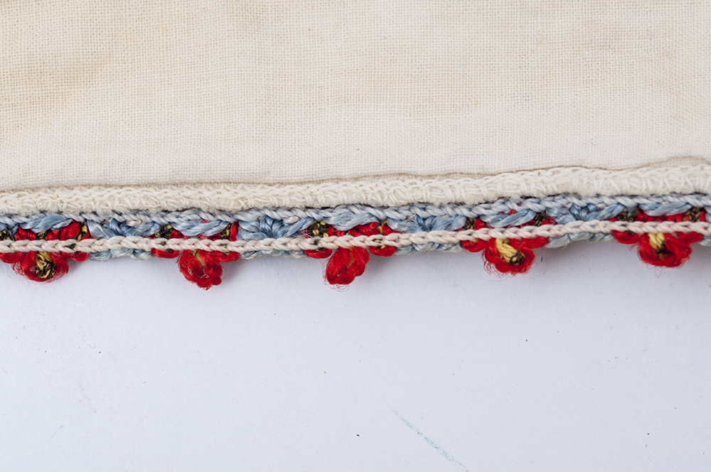 Vintage Hand-Embroidered Pillow Case