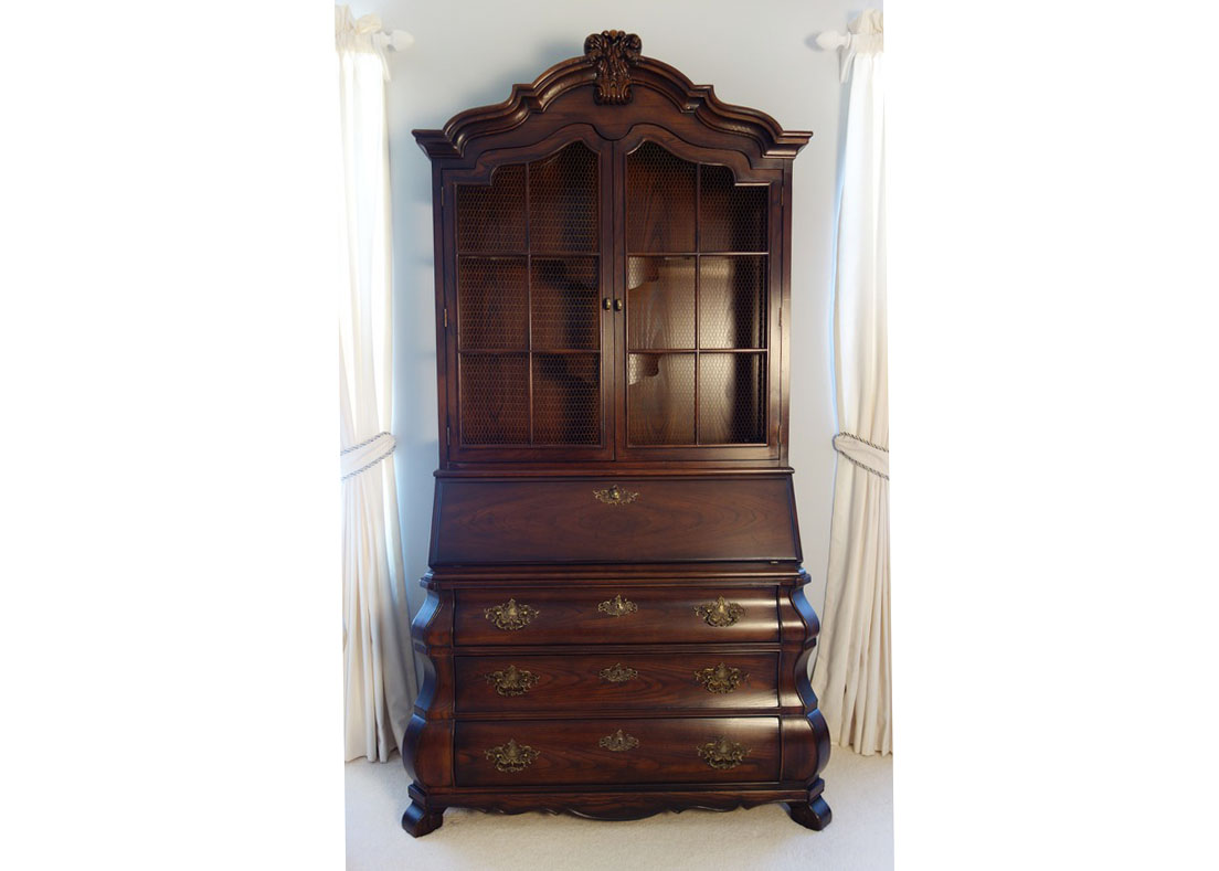 Henredon Four Centuries Vintage Lighted Secretary