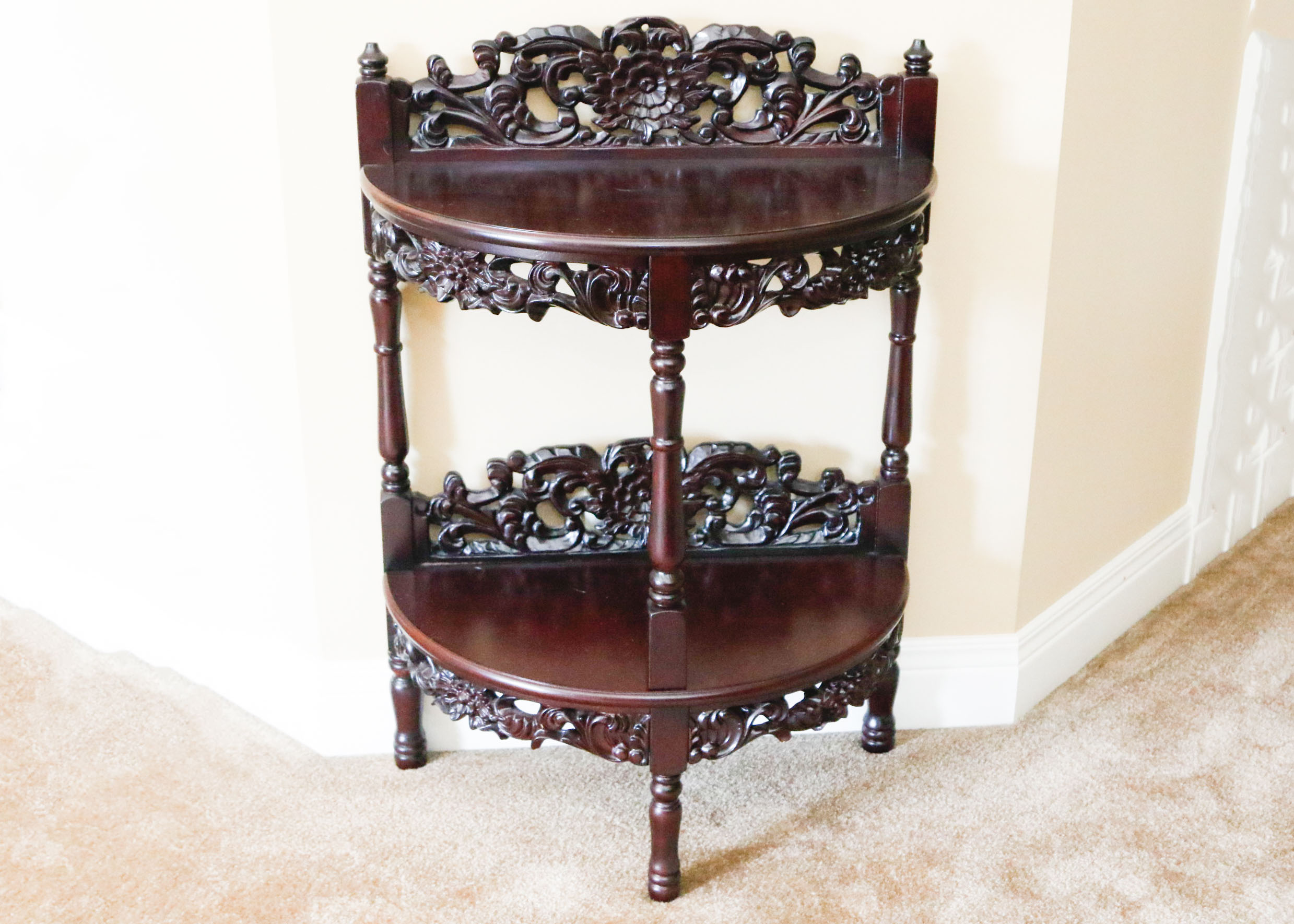 Demilune Carved Etagere