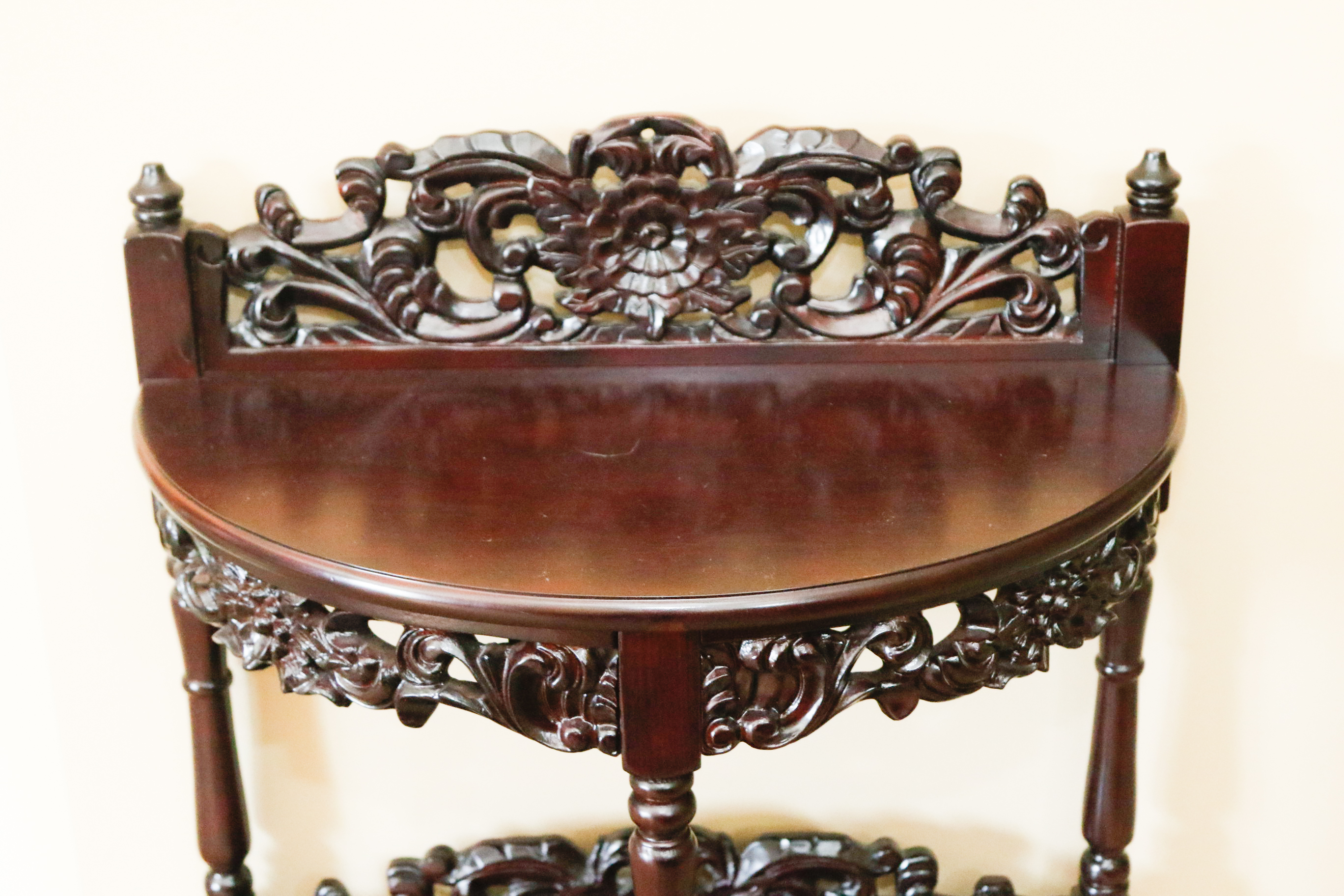Demilune Carved Etagere